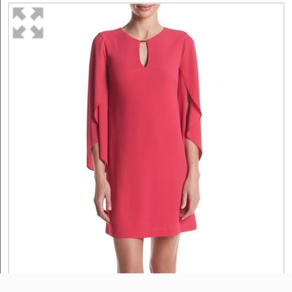 Jessica Simpson Dresses & Skirts - HI SUMMER!!!🩷Jessica Simpson Women's Tulip-Sleeve Keyhole Shift Dress 